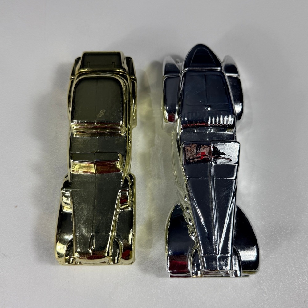 LOT 2 Vintage Avon Cadillac and Duesenberg After Shave Glass Decanters Set‎
